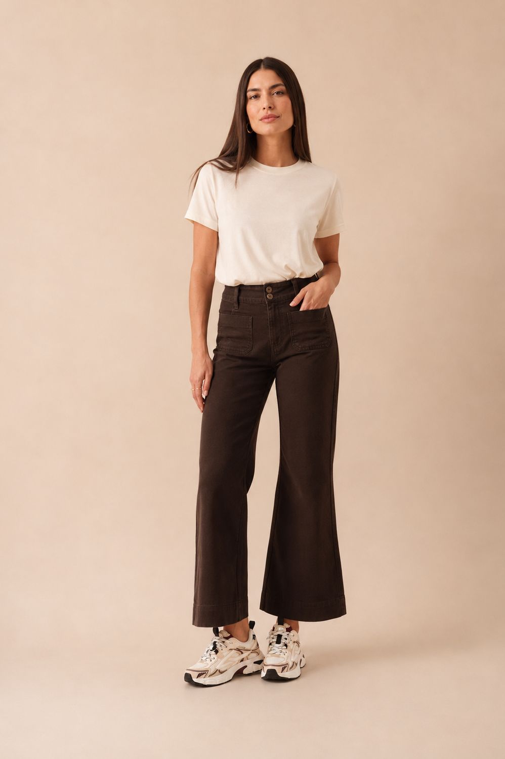 PETITE Flare Jeans Elenette - Brown