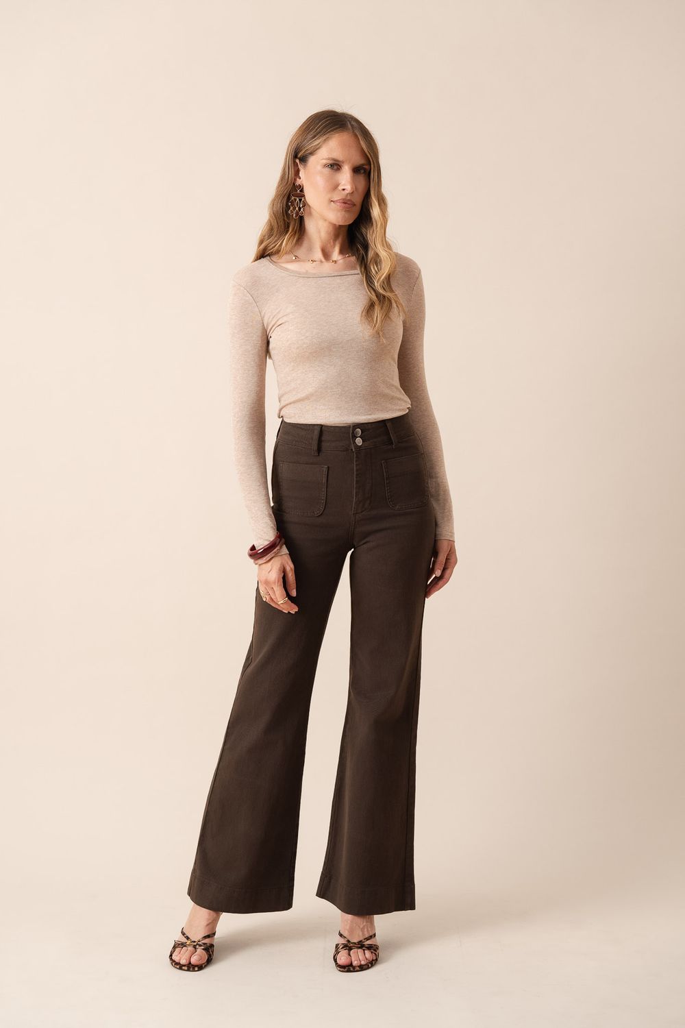 Flare Jeans ELENA - Brown