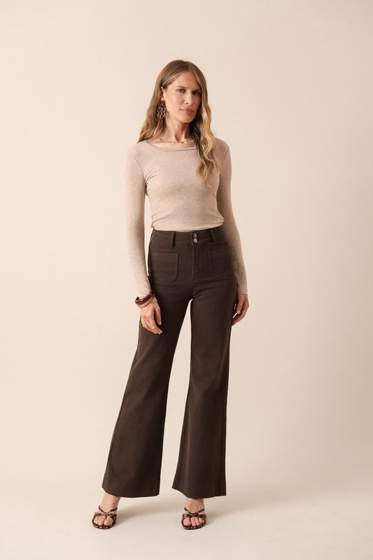 Flare Jeans ELENA - Brown