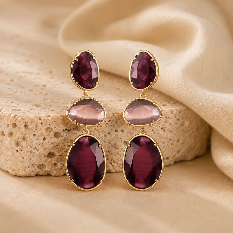 Earring Amara - Bordeaux