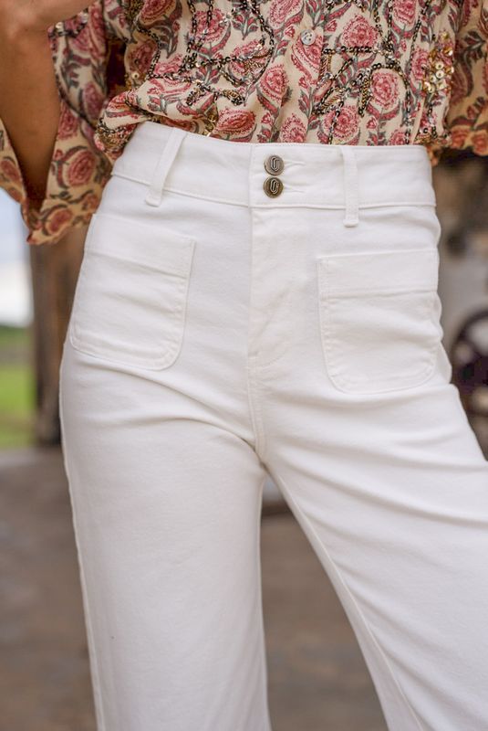 PETITE Flare Jeans Elenette - White