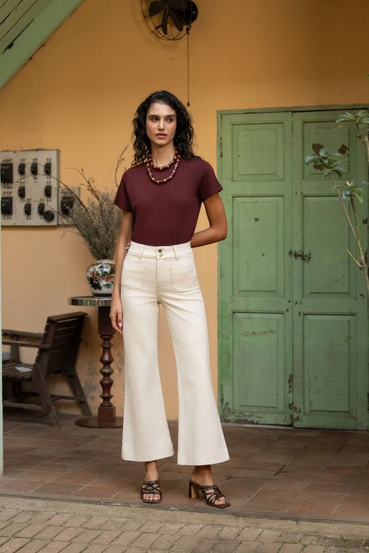 PETITE Flare Jeans Elenette - Beige