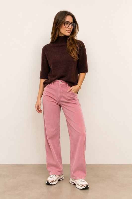 LJ Wide Leg Rosalie - Velours Soft Pink