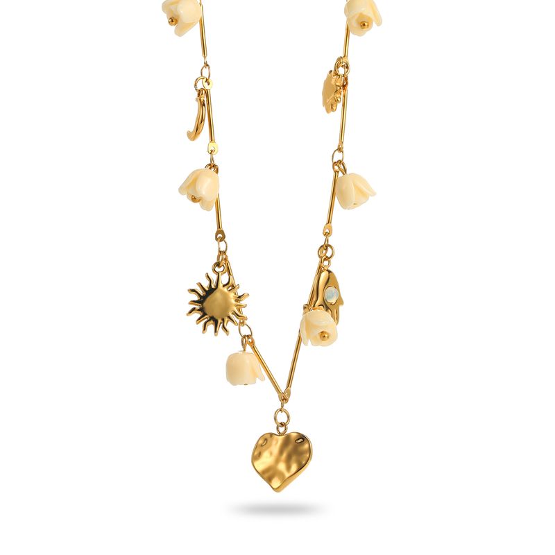 Necklace Flora - White