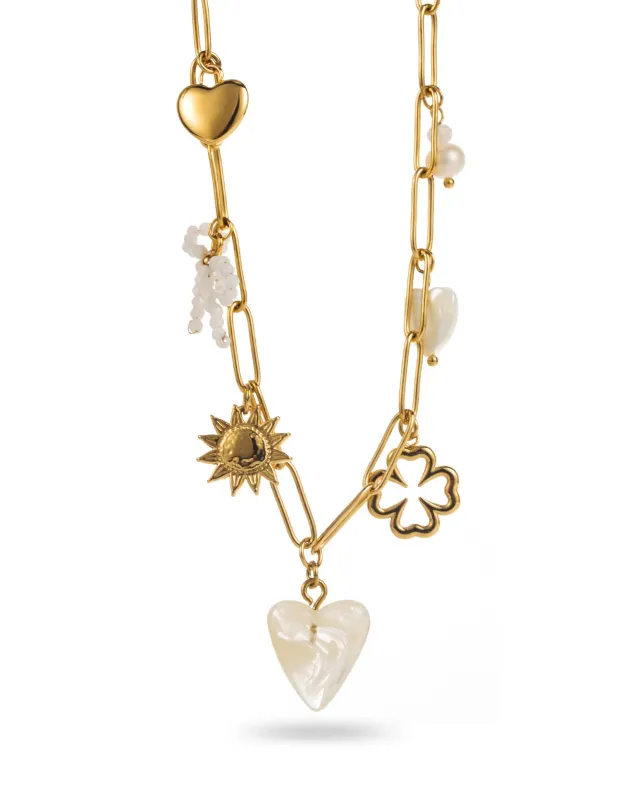 Necklace Amora - White