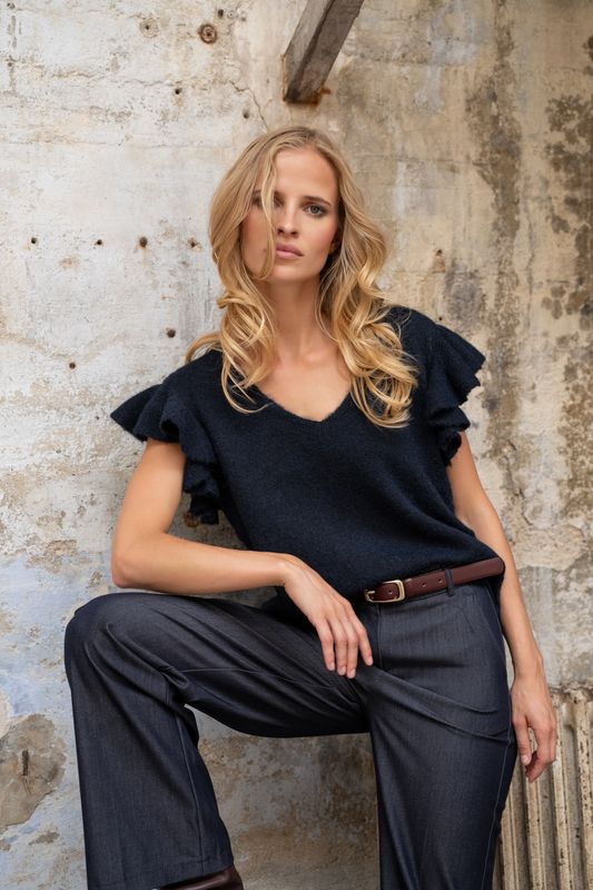 LLM Noëlla Knit Top - Navy