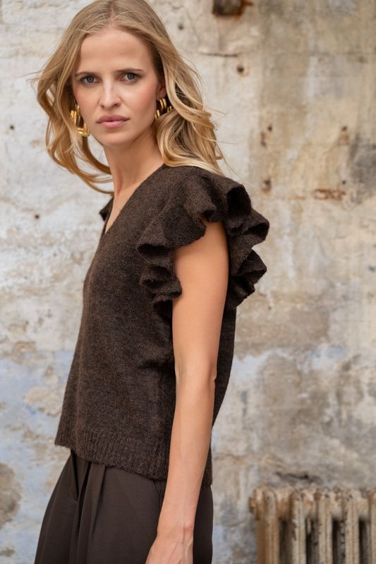 LLM Noëlla Knit Top - Brown