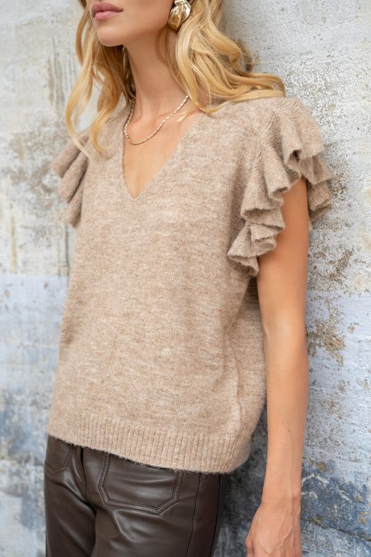 LLM Noëlla Knit Top - Taupe