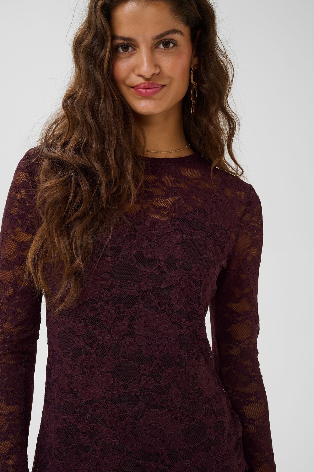 CR Lace Longsleeve Pitia - Bordeaux