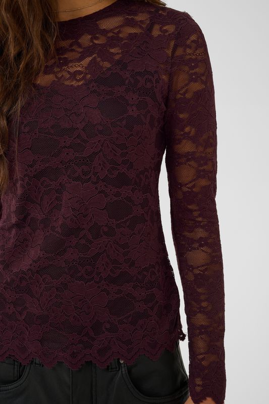 CR Lace Longsleeve Pitia - Bordeaux