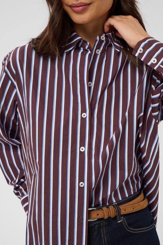 KF Gavina Blouse - Bordeaux/Blue