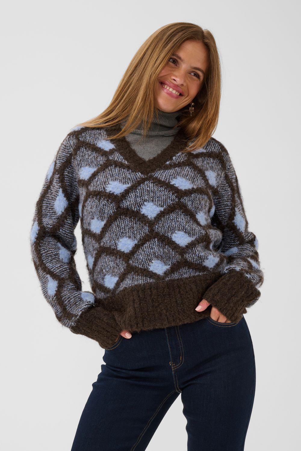 CU Gilan Pullover - Brown/Blue