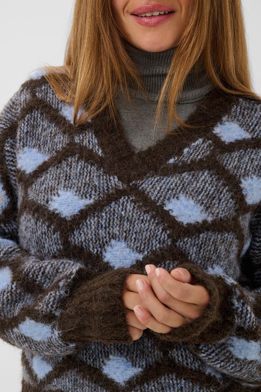 CU Gilan Pullover - Brown/Blue