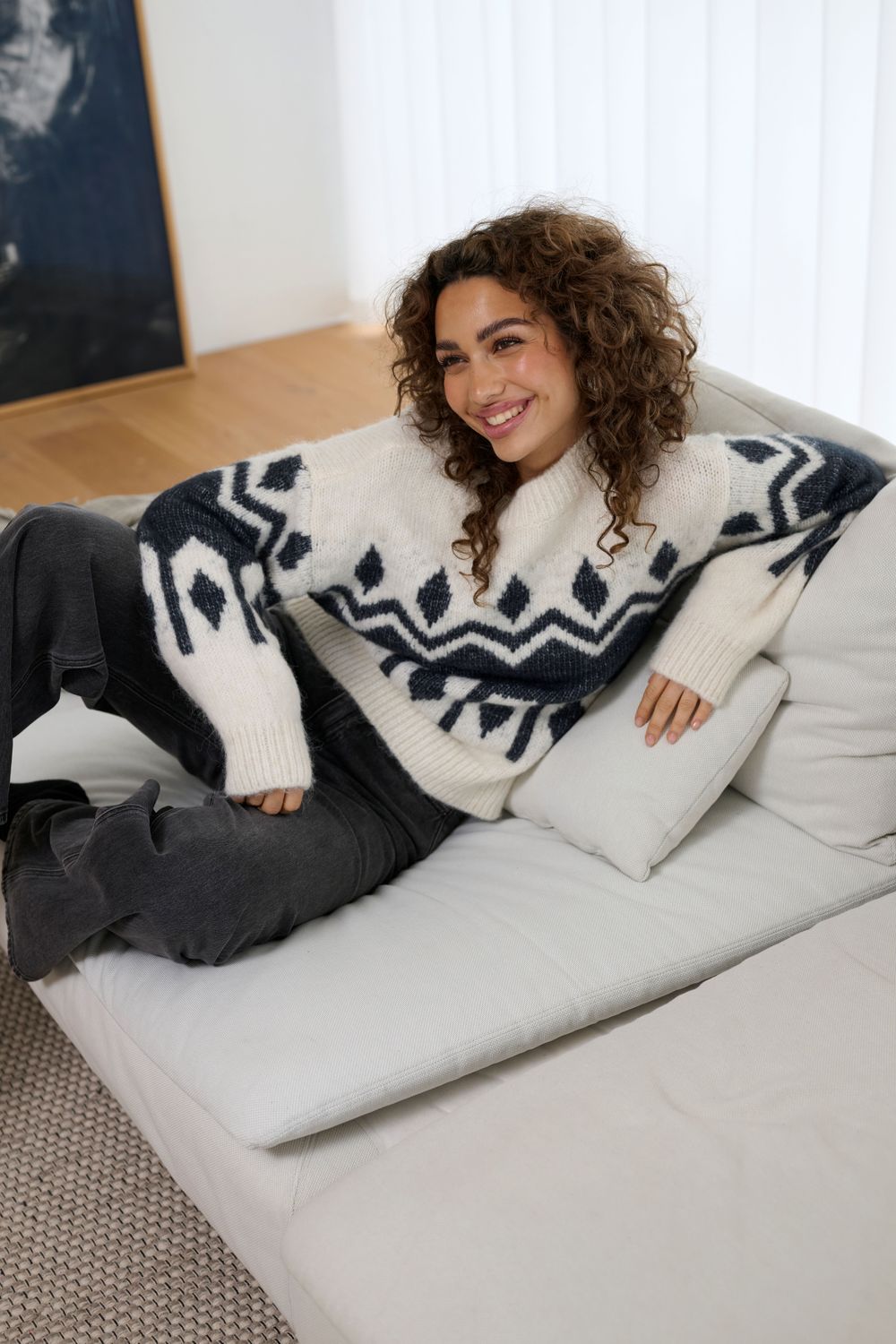 KF Rhonda Knit Pullover - White