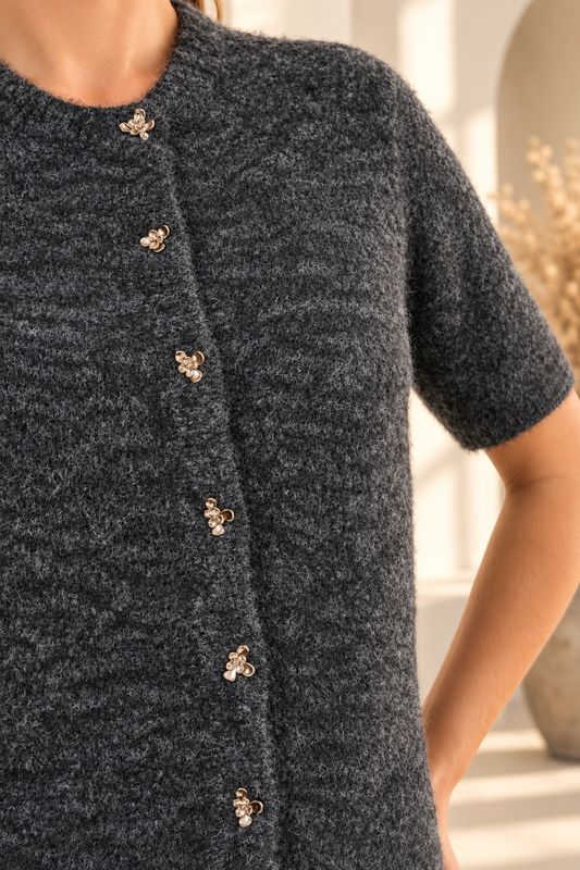 KF Martine Cardigan - Dark Grey