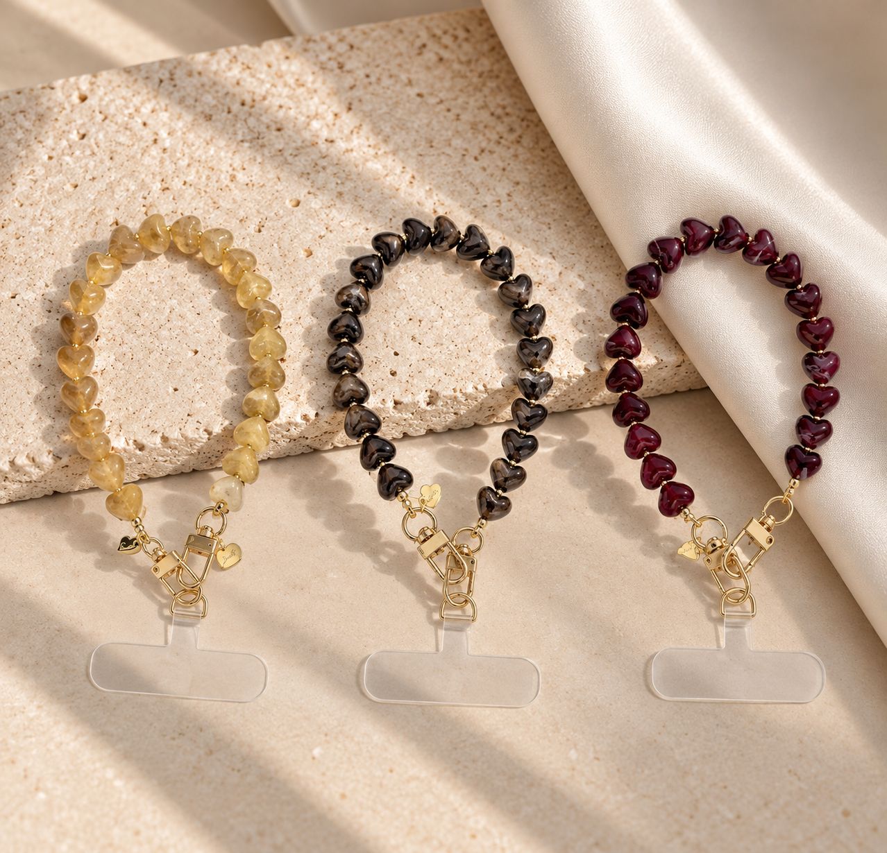 Phone Strap Set Heart (3st.)