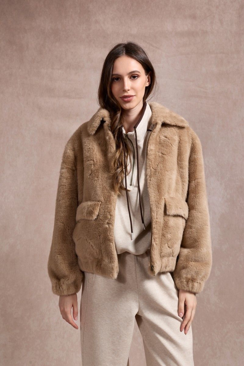 Teddy Jacket Noa - Taupe