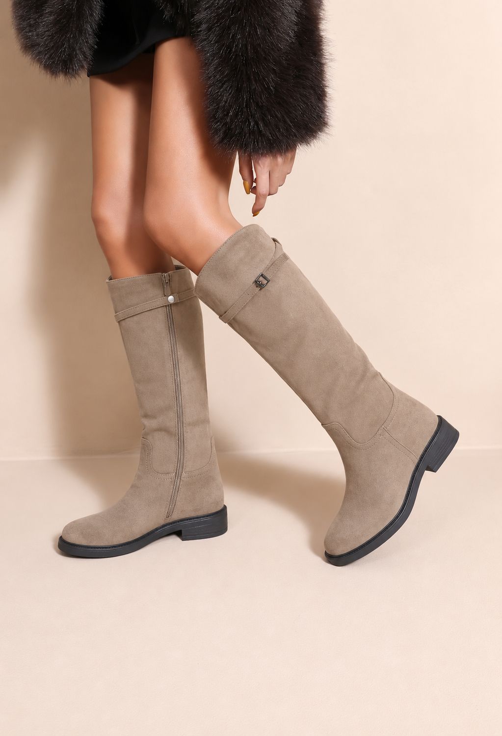 Livia High Boots - Taupe
