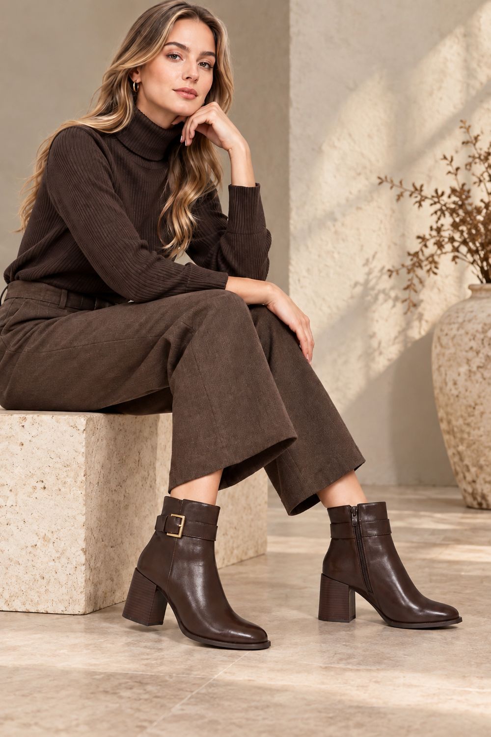 Camille Ankle Boots - Brown