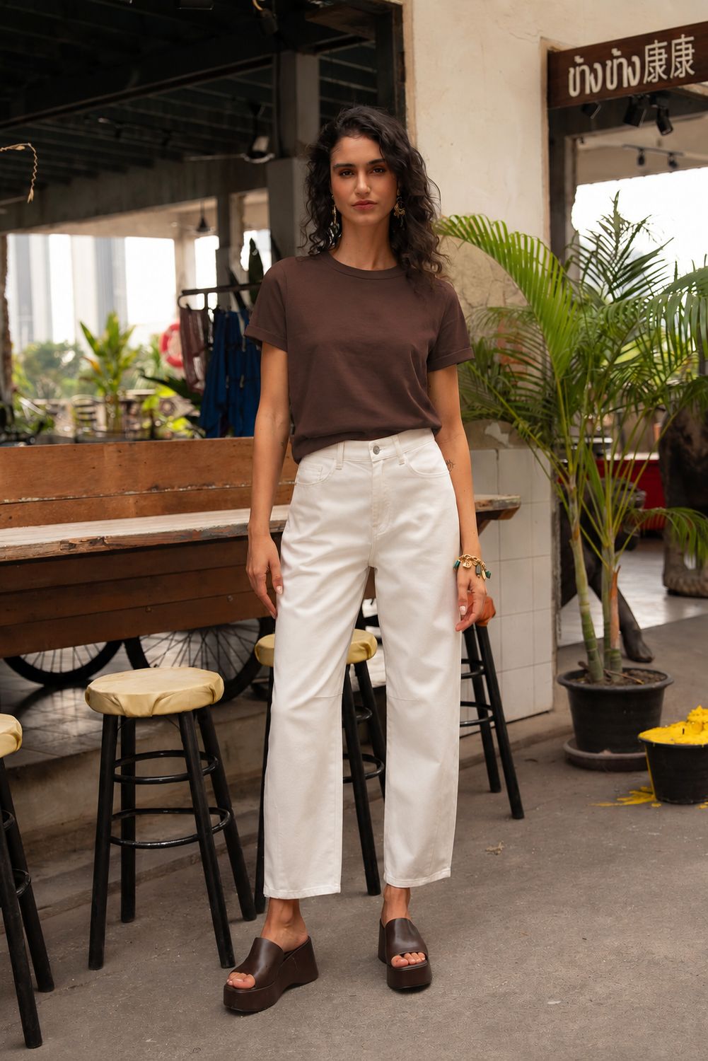 Balloon Jeans BRANDY - White