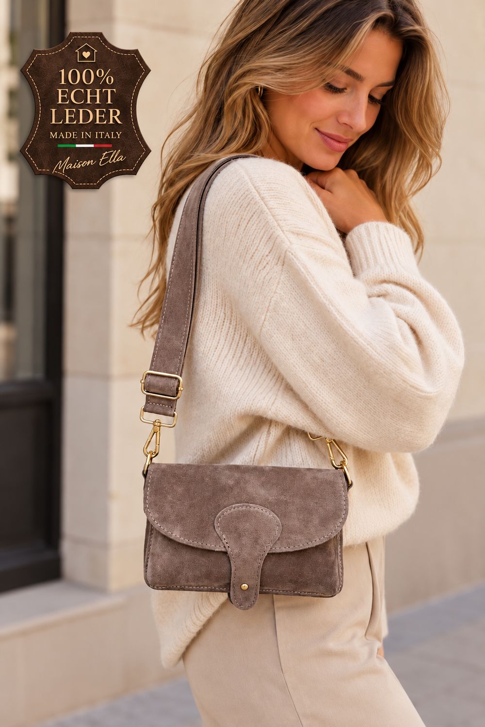 Mila Suède Bag - Taupe