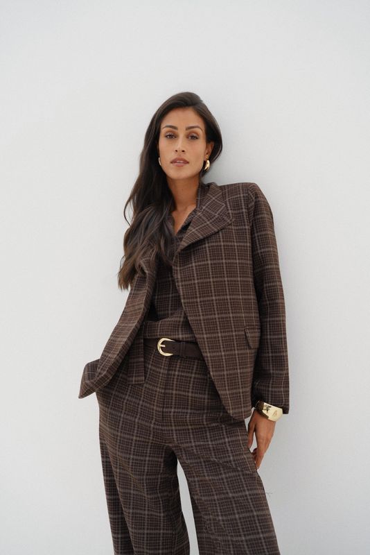 LLM Mila Tartan Pants - Brown