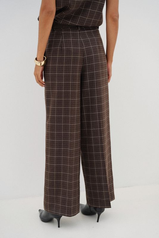 LLM Mila Tartan Pants - Brown