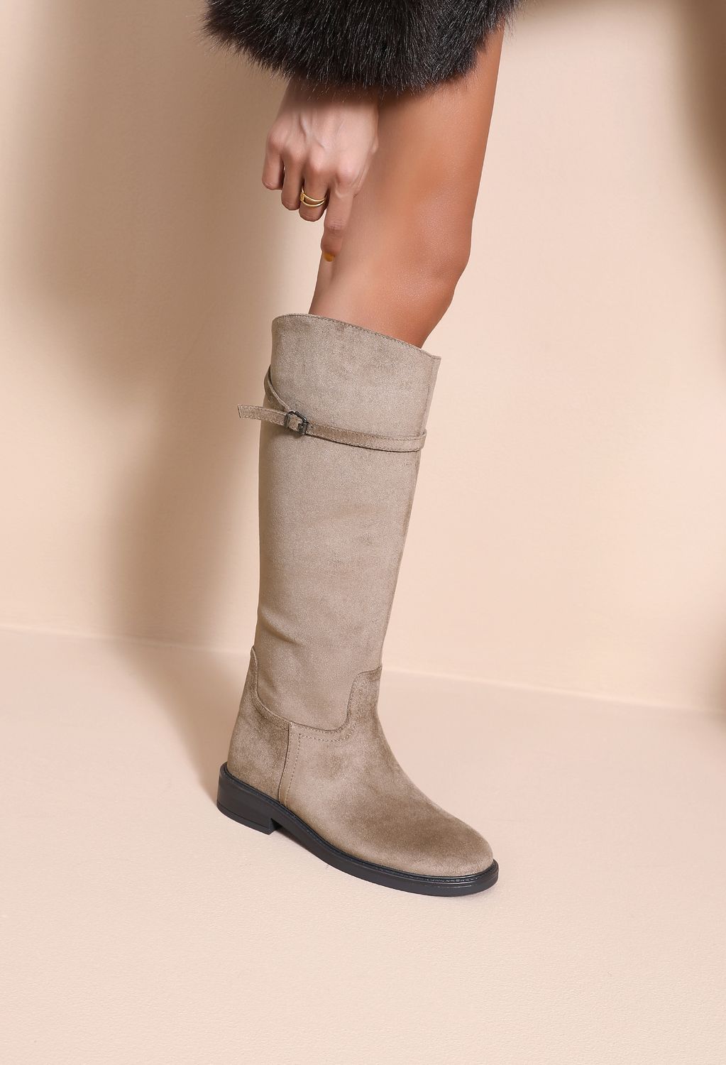 Livia High Boots - Beige
