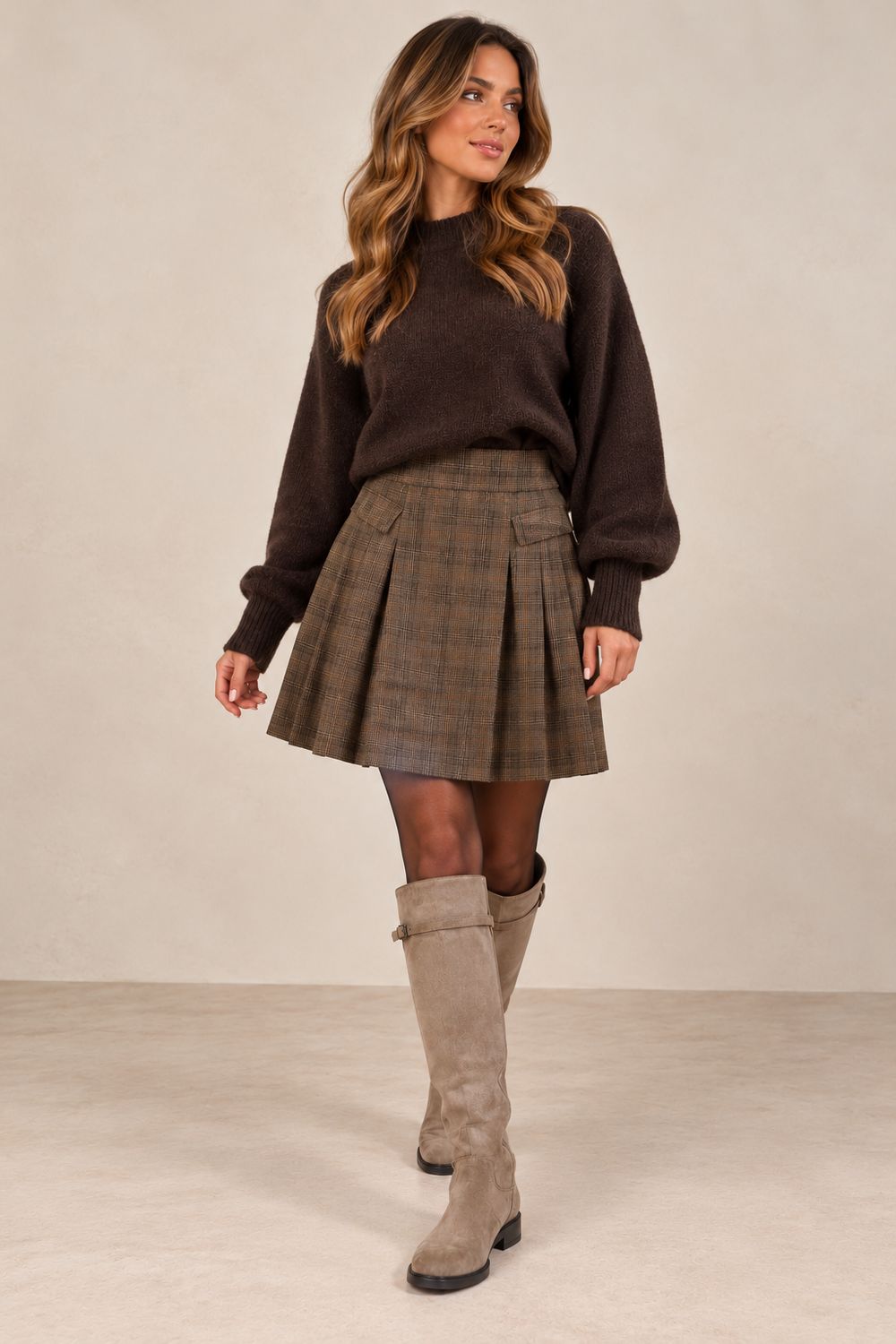Allison Skirt -Brown