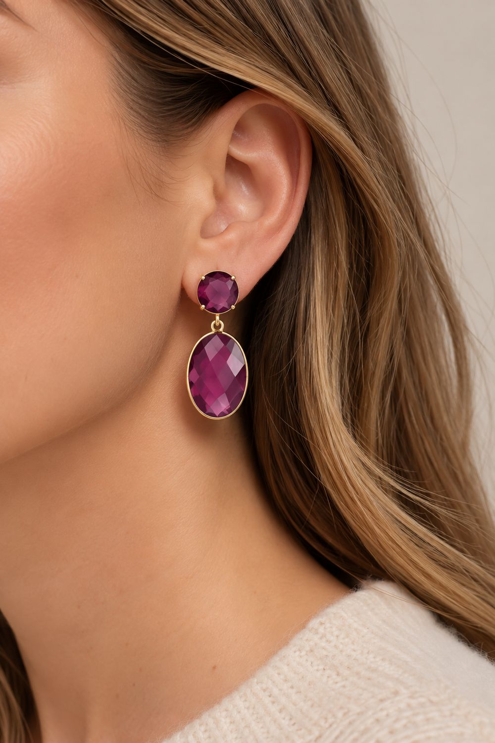 Earring Aurelie - Bordeaux