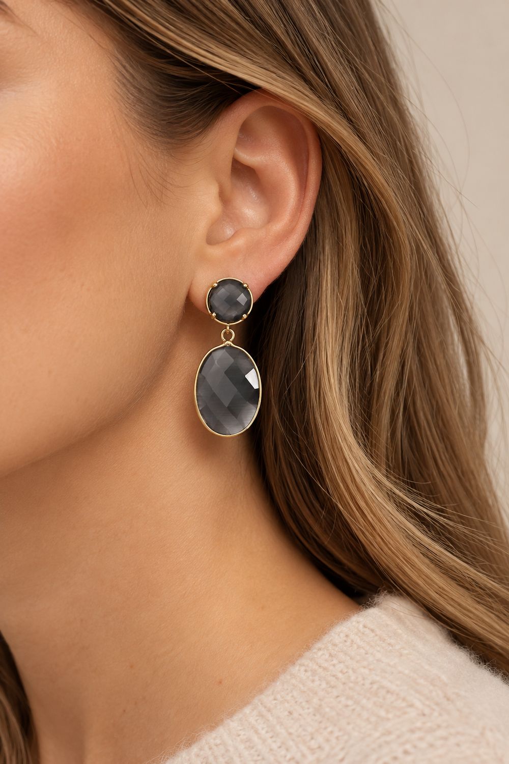 Earring Aurelie - Grey