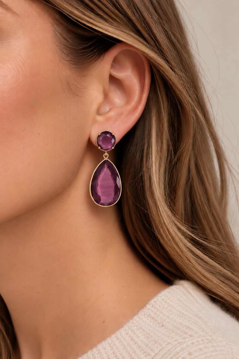Earring Sienna - Bordeaux