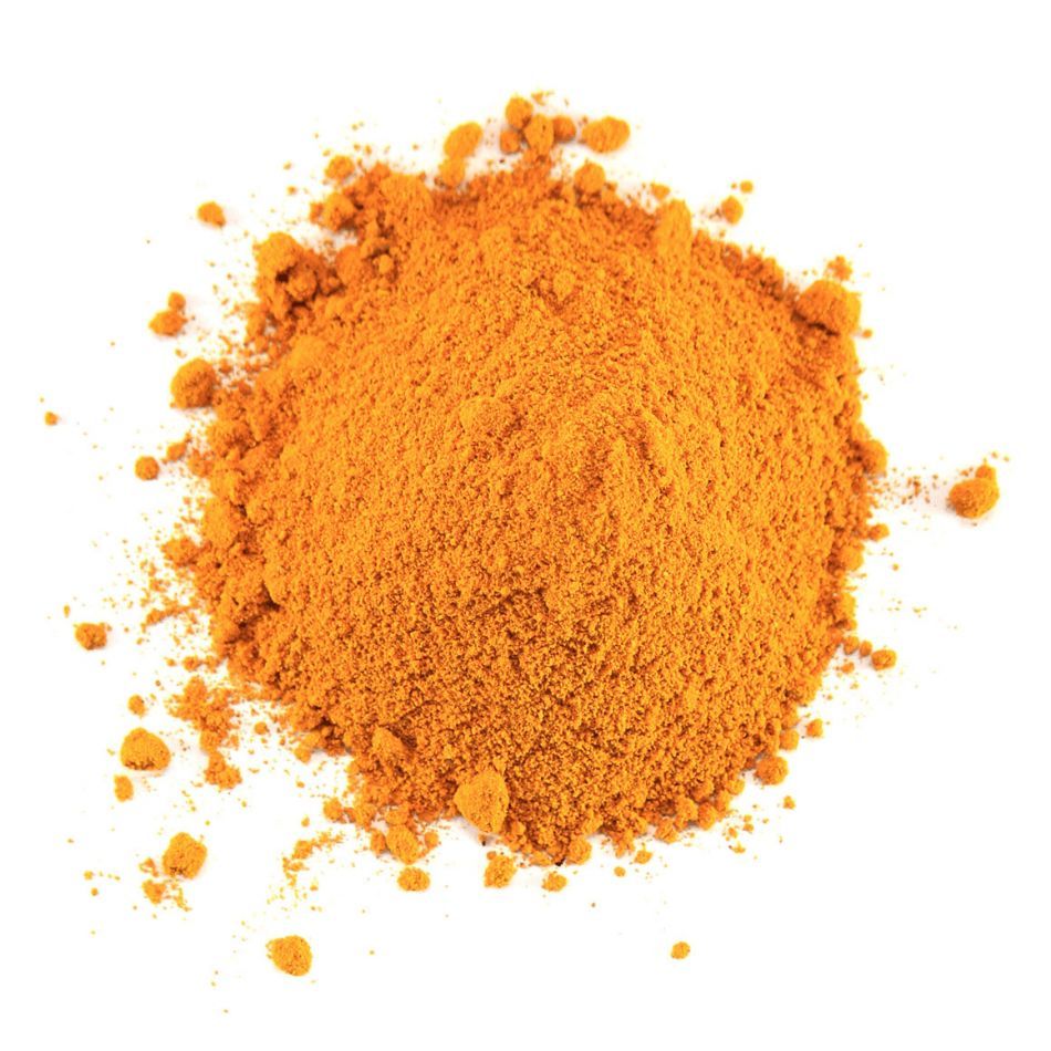 Turmeric powder: A fine, bright yellow-orange powder from the turmeric root