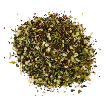 Za'atar Seasoning: A blend of herbs, sesame seeds, and green spices, used to enrich dishes