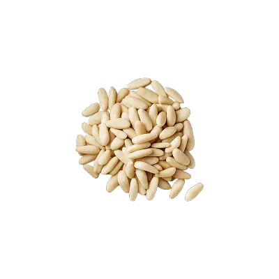 Pine nuts: small white seeds, crunchy and tasty