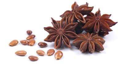 Star Anise: Aromatic star-shaped spice providing a sweet, aniseed and slightly spicy flavor.