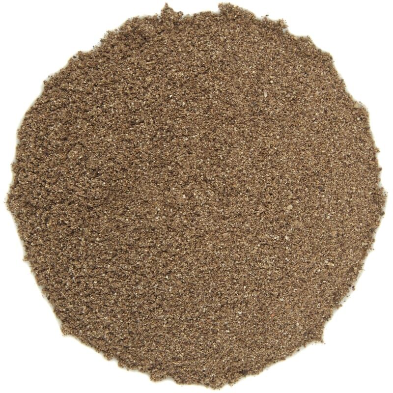 Ground black pepper: Finely ground black pepper powder, used to flavor dishes in cooking.