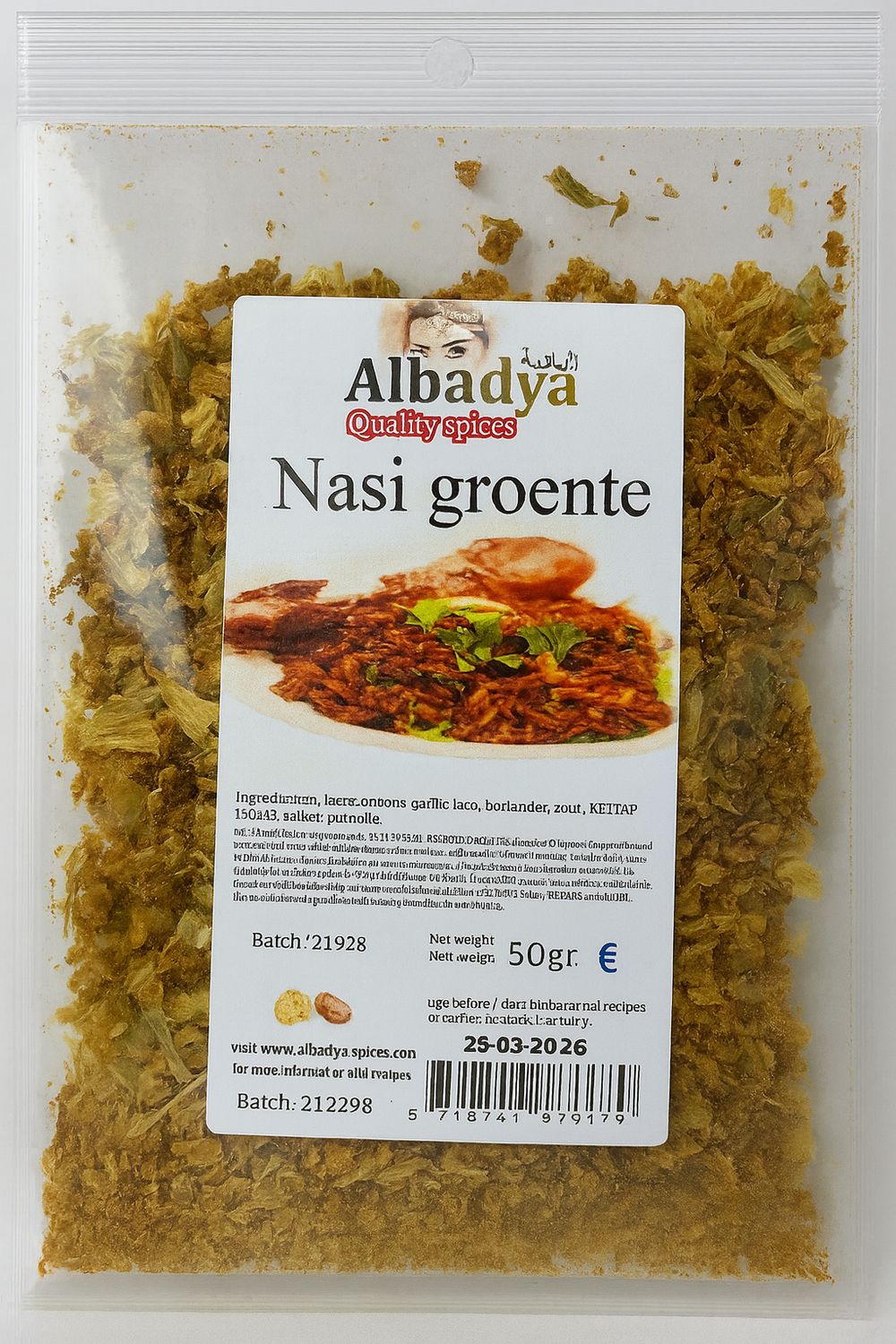 X 10 NASI GROENTEMIX 50 GR.