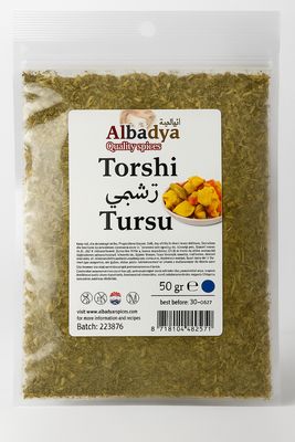X 10 TORSHI KRUIDEN 50 GR.