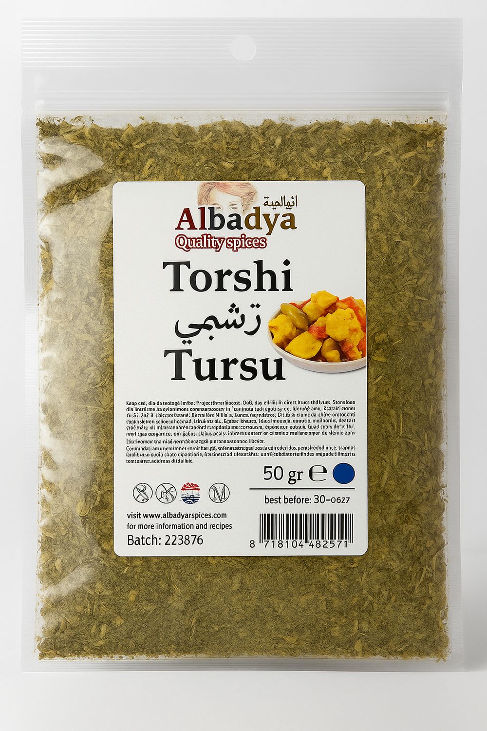 X 10 TORSHI KRUIDEN 50 GR.