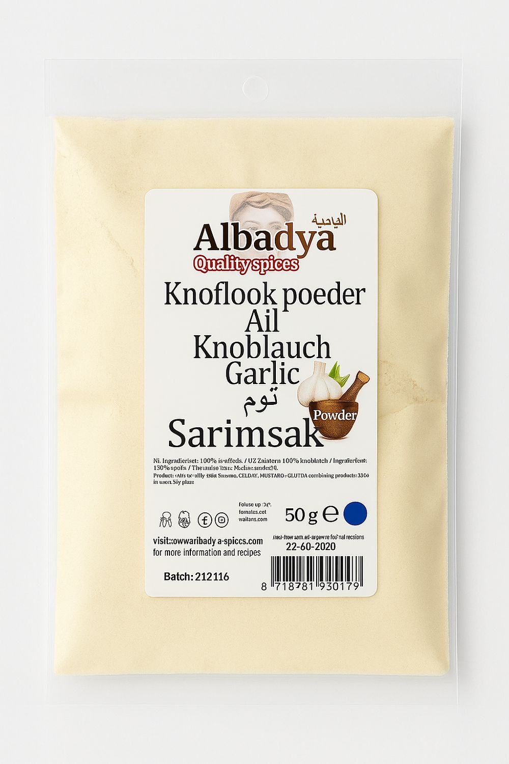 X 10 KNOFLOOKPOEDER 50 GR.