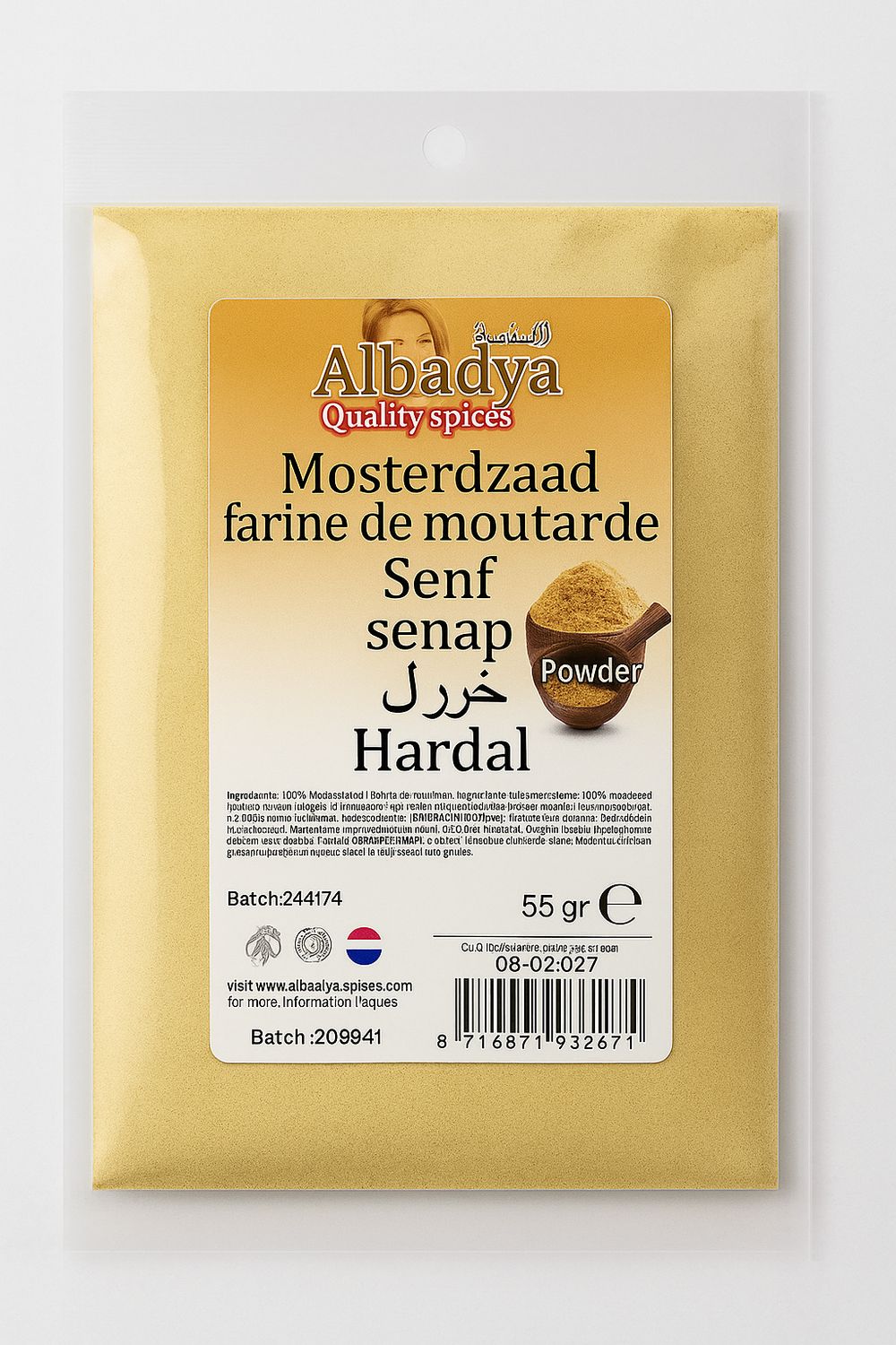 X 10 MOSTERDZAAD GEMALEN 55 GR.