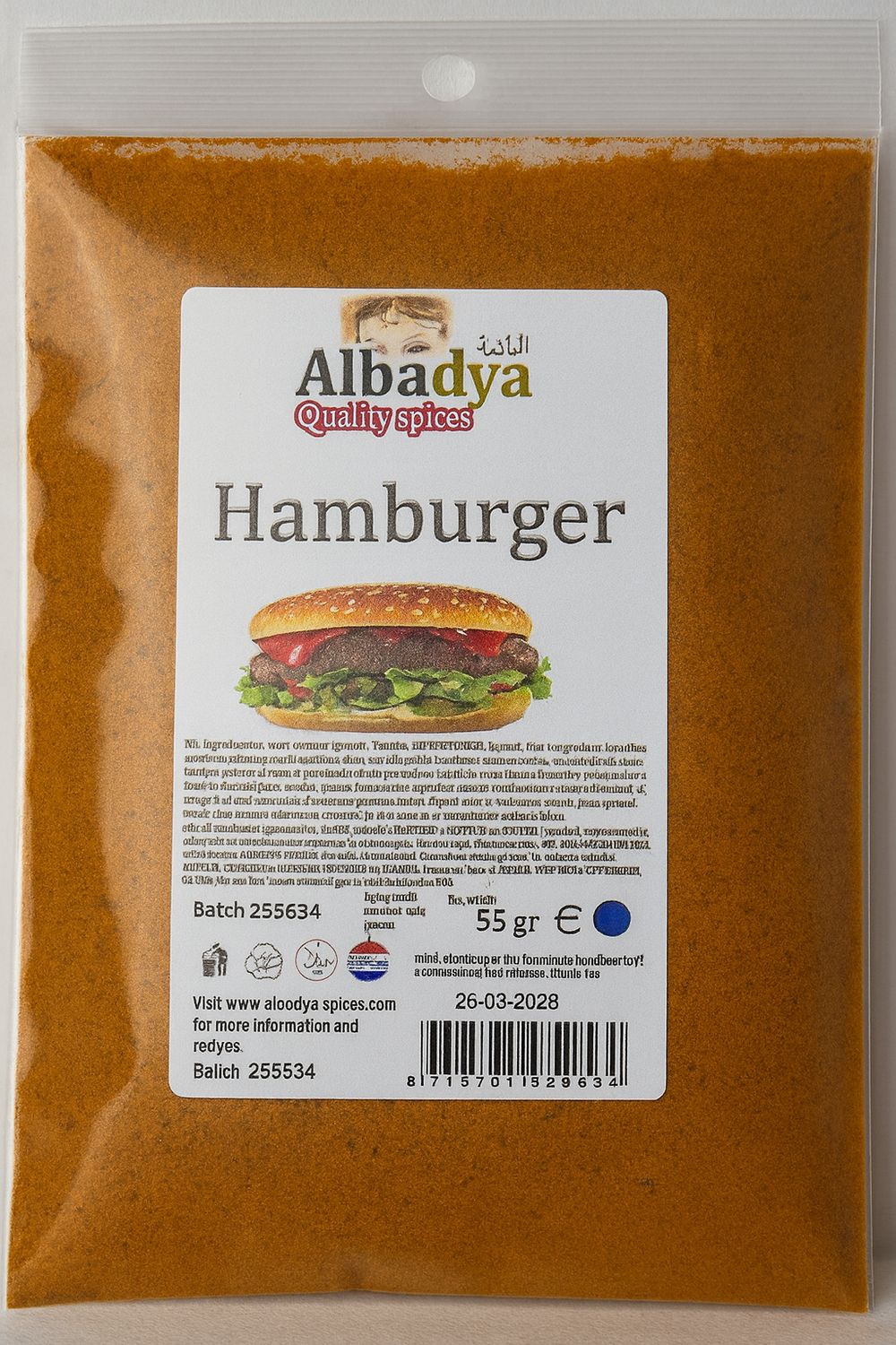 X 10 HAMBURGER KRUIDEN 55 GR. ALB