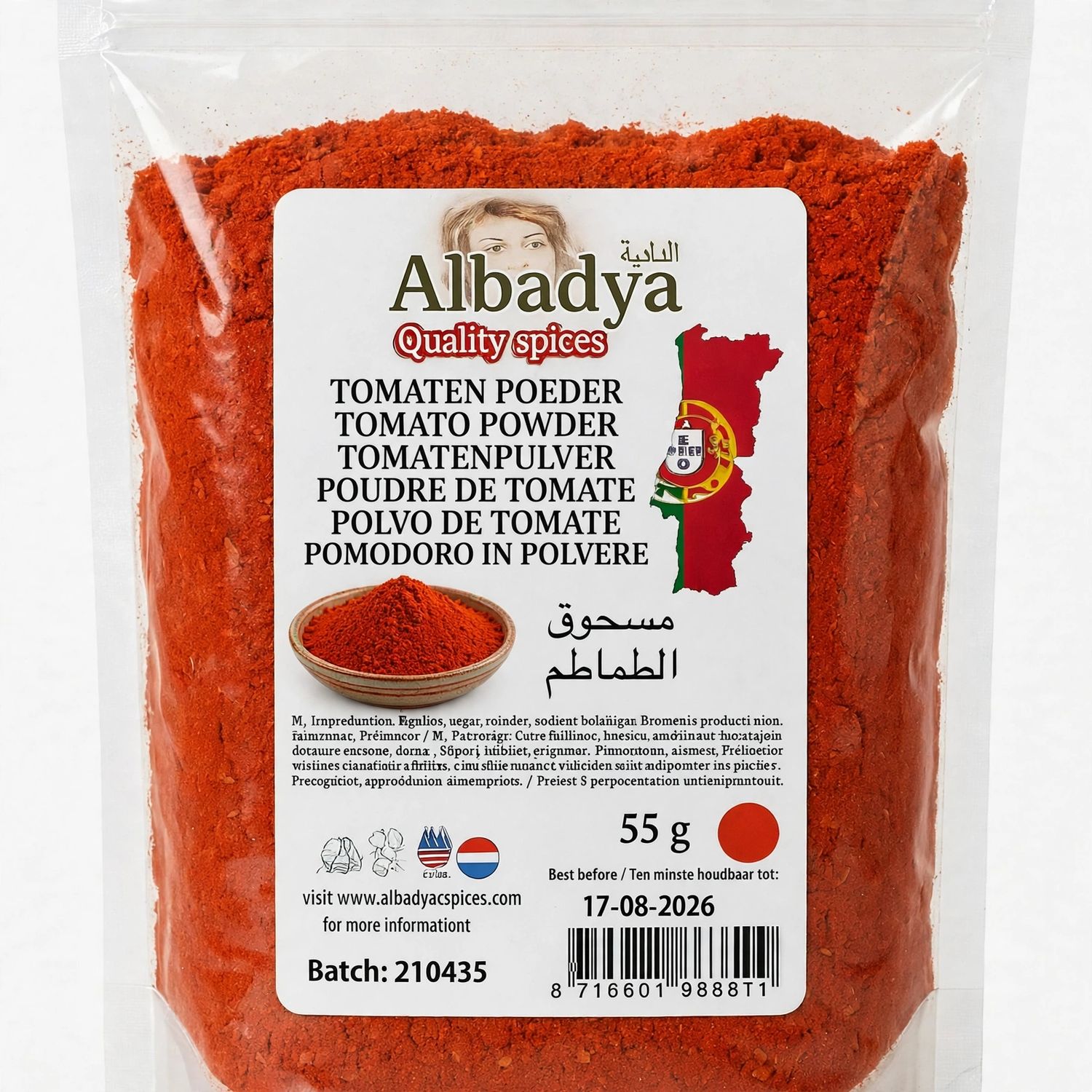 X 10 TOMATEN POEDER  55 GR.