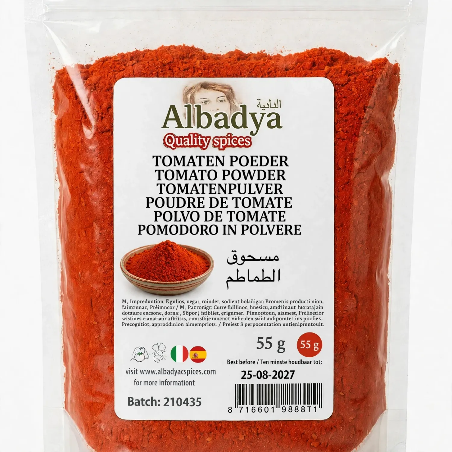 X 10 TOMATEN POEDER  55 GR.