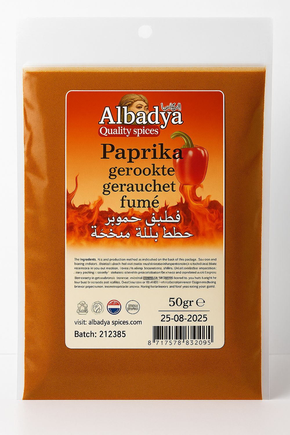 X 10 PAPRIKAPOEDER SMOKED 50 GR.
