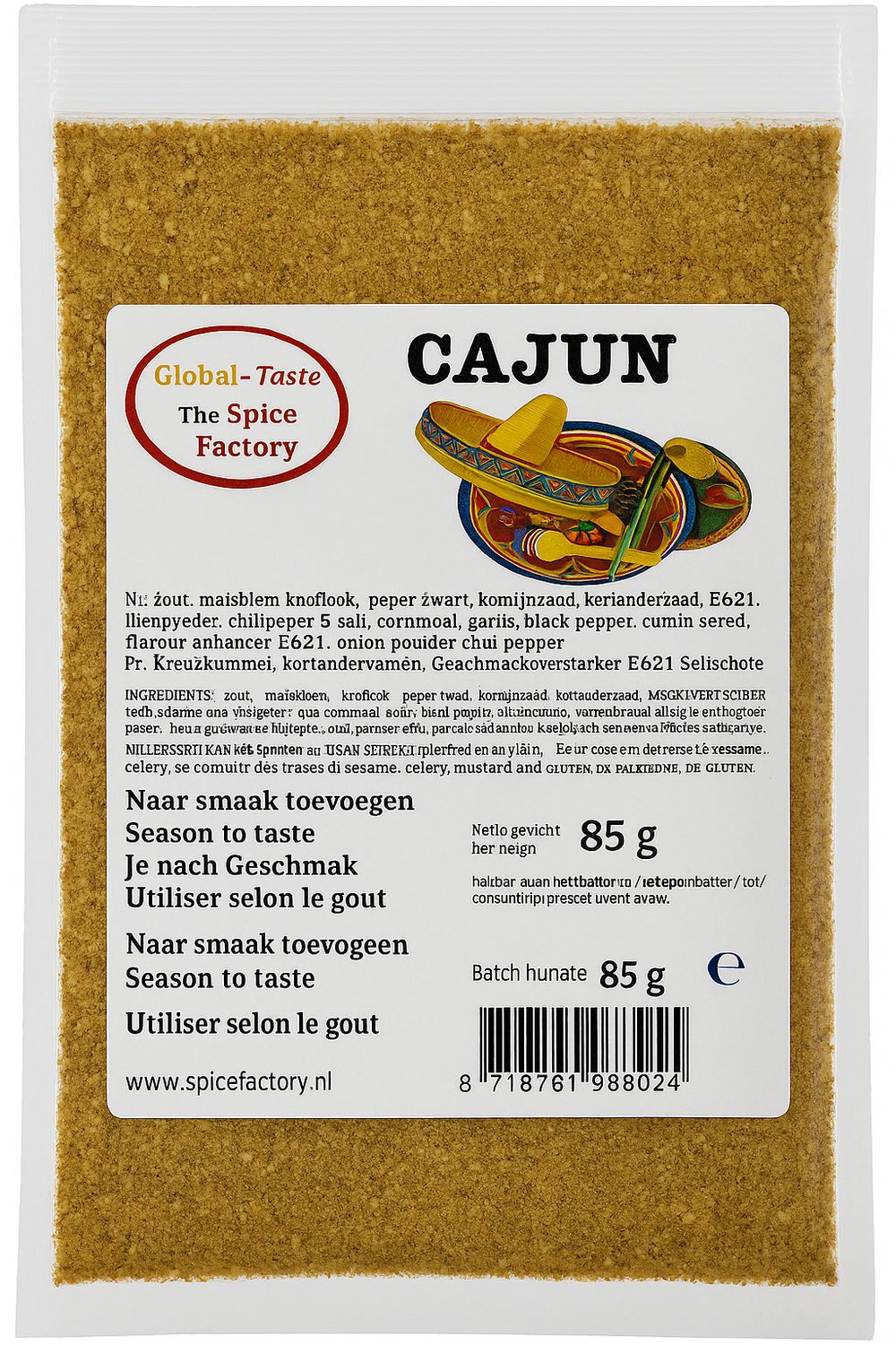 X 10 CAJUN KRUIDEN 85 GR.