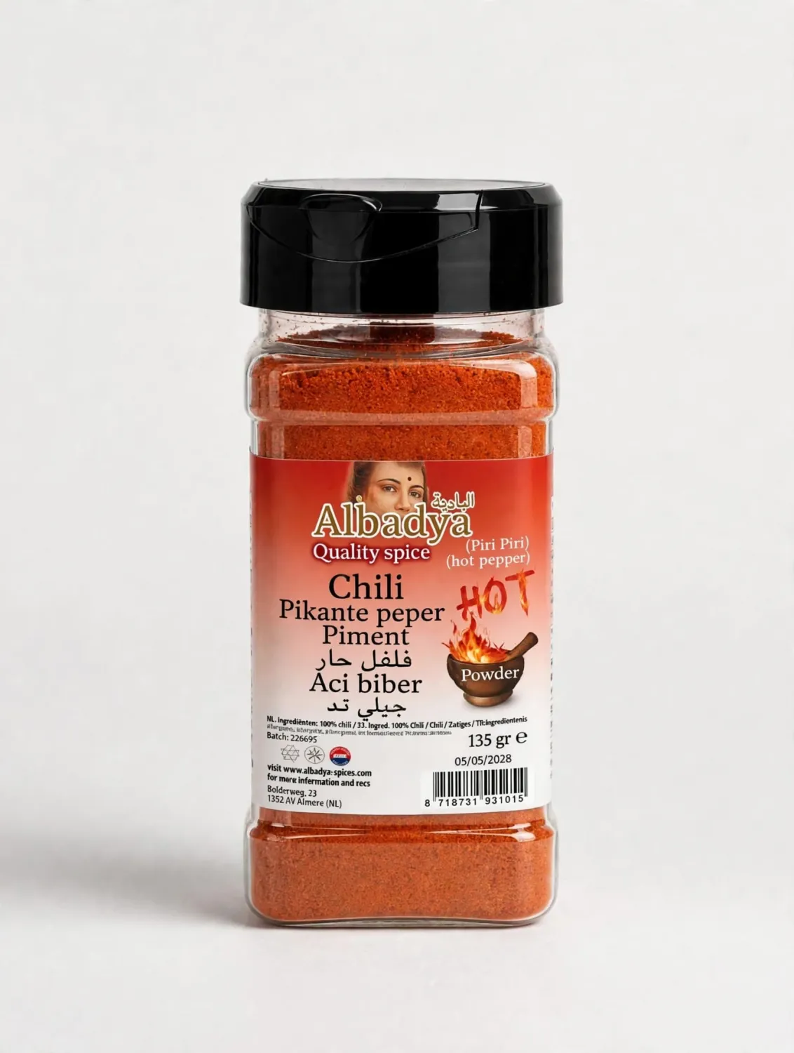 X6  CHILIPOEDER 135 GR. ALBADYA