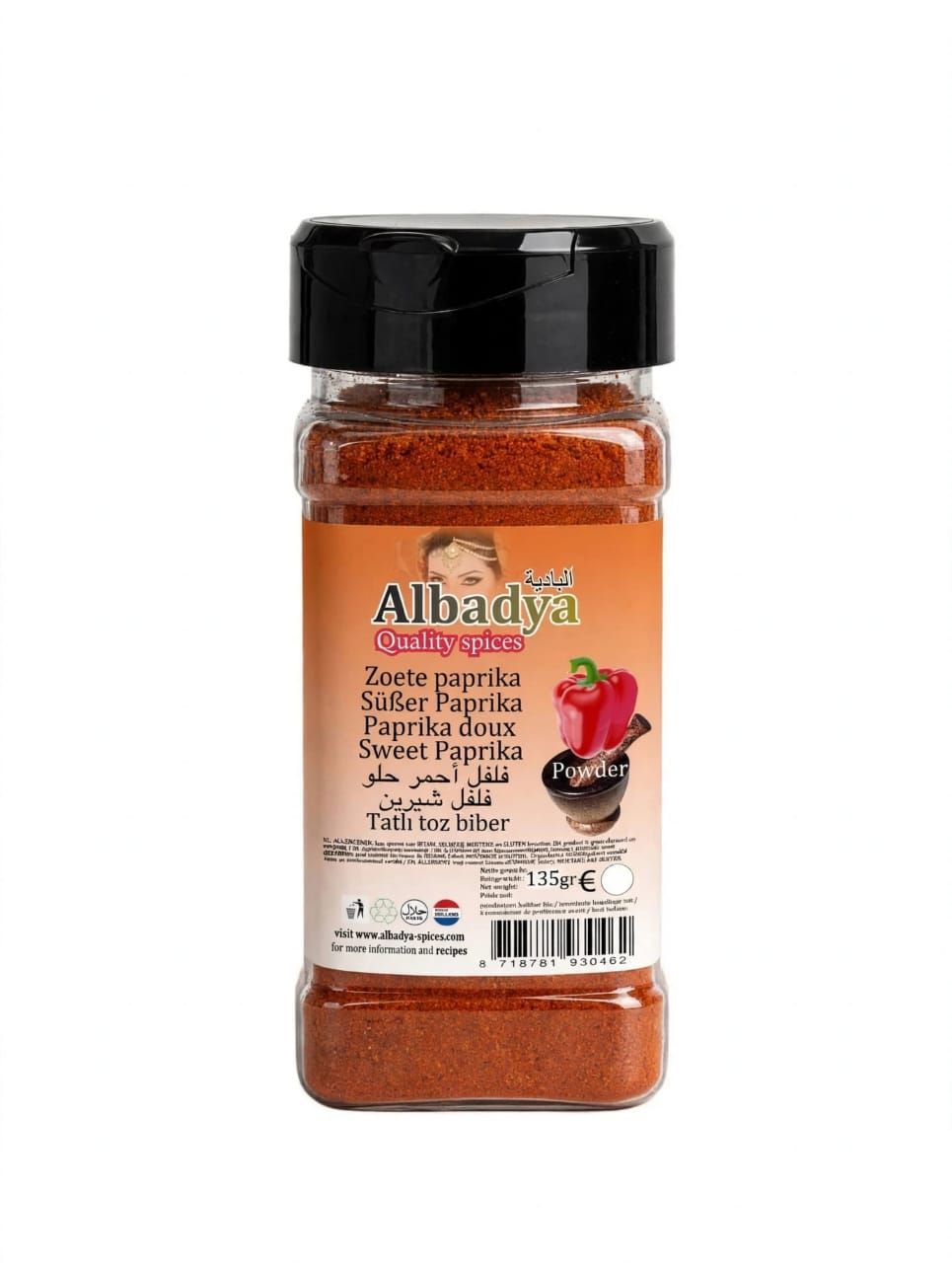 X6  PAPRIKAPOEDER ZOET 135 GR. ALBADYA