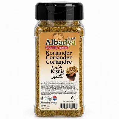 X6  KORIANDER GEMALEN 115 GR. ALBADYA
